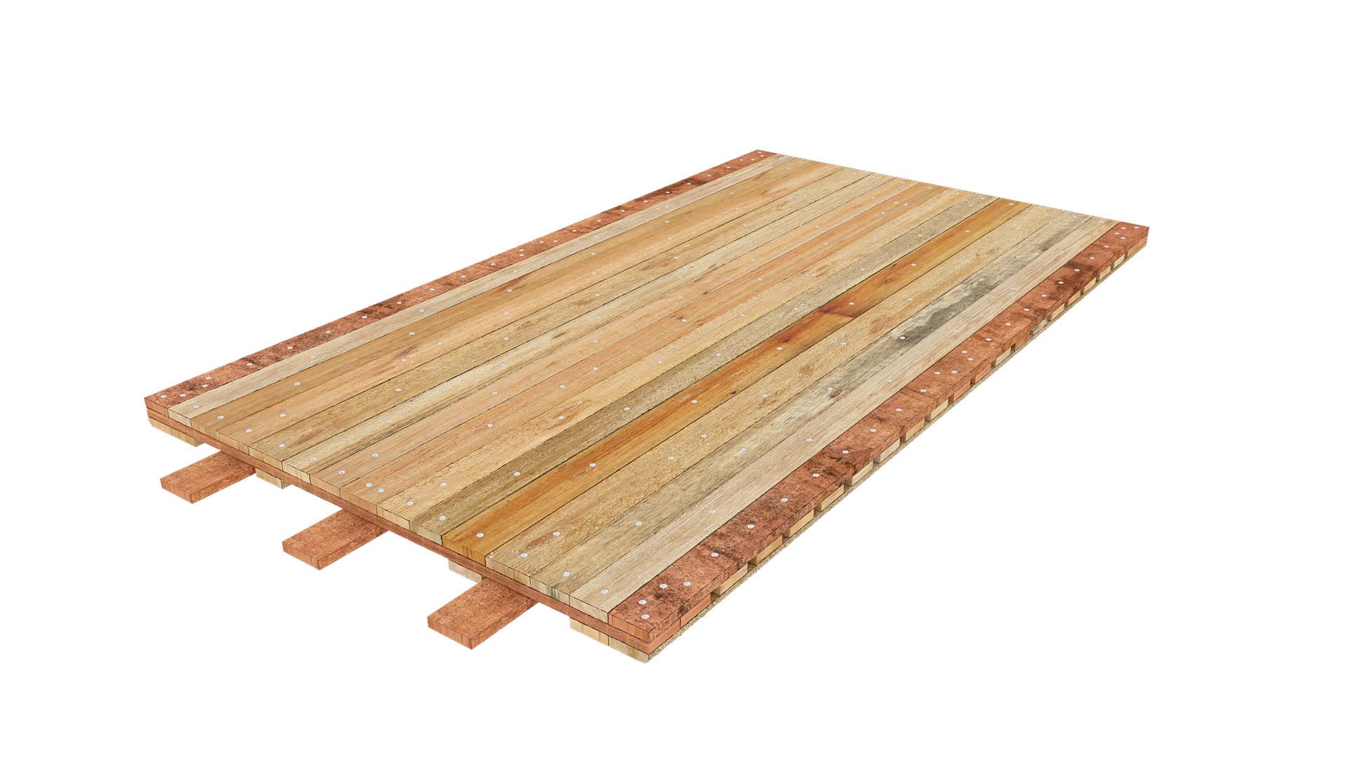 3-Layer Hybrid Mat with Fingers - Bamboo Middle Layer