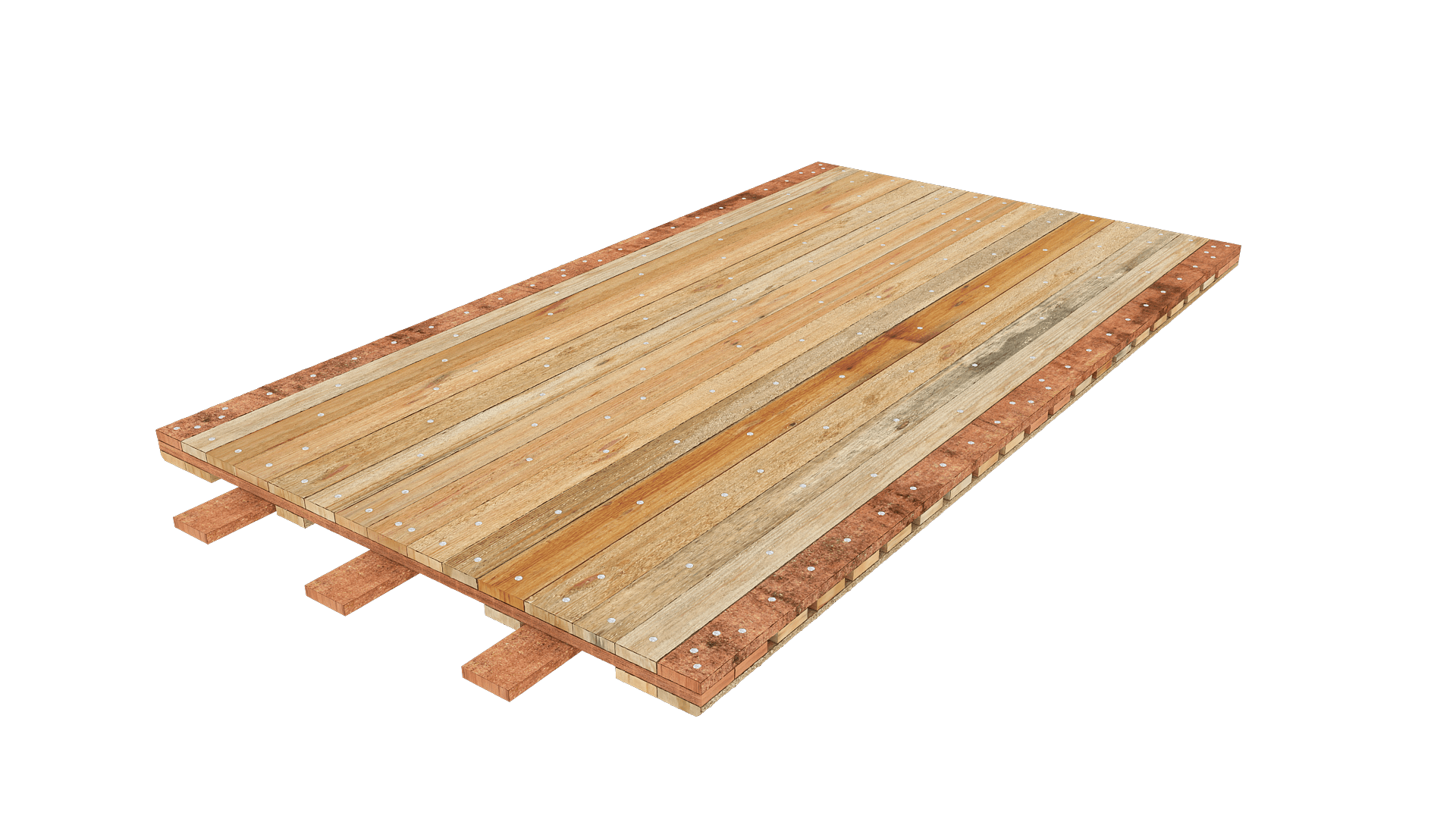 Mixed Pine & Hardwood Access Mat with Fingers